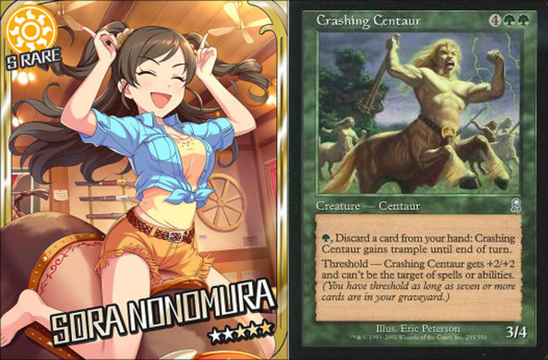 Illustration for article titled Odd Meme: Comparing Anime Cards with Magic the Gathering